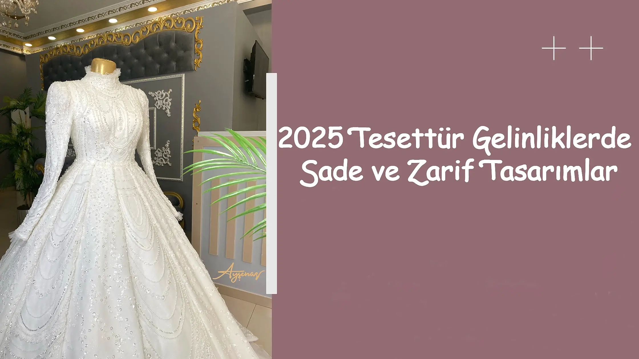 2025 Tesettür Gelinliklerde Sade ve Zarif Tasarımlar