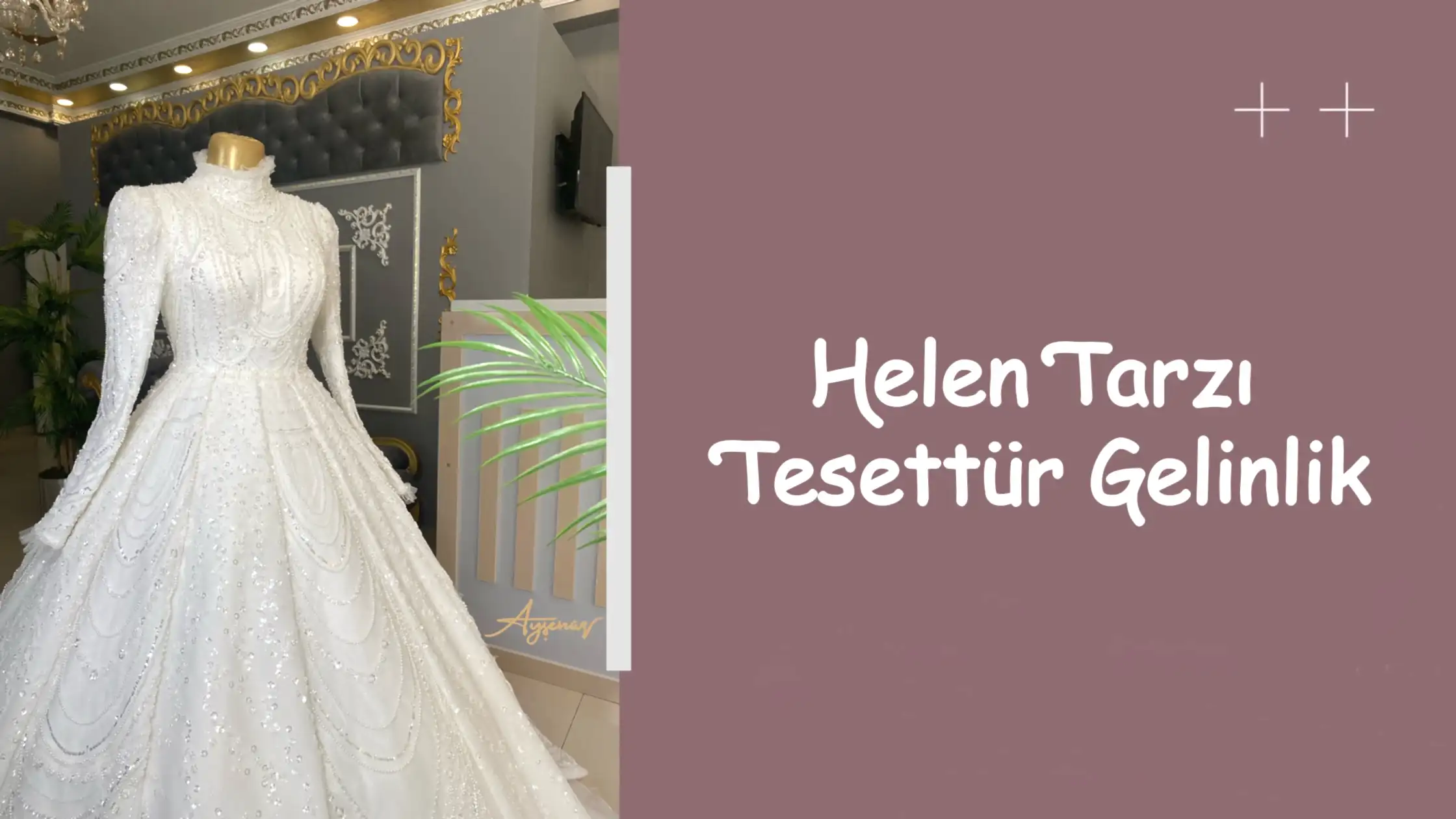 Helen Tarzı Tesettür Gelinlik