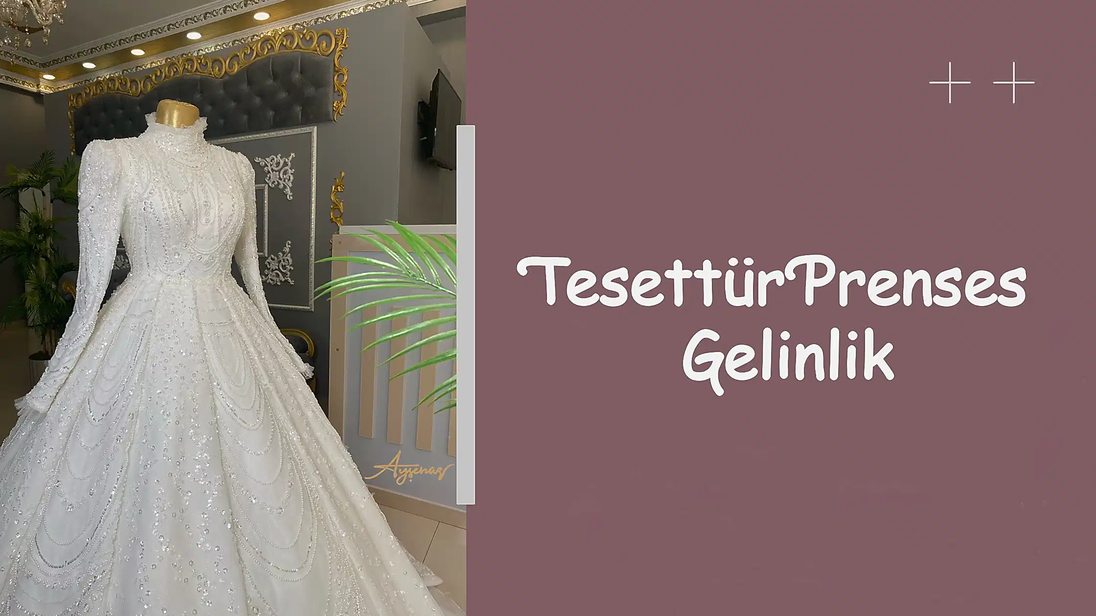 Tesettür Prenses Gelinlik