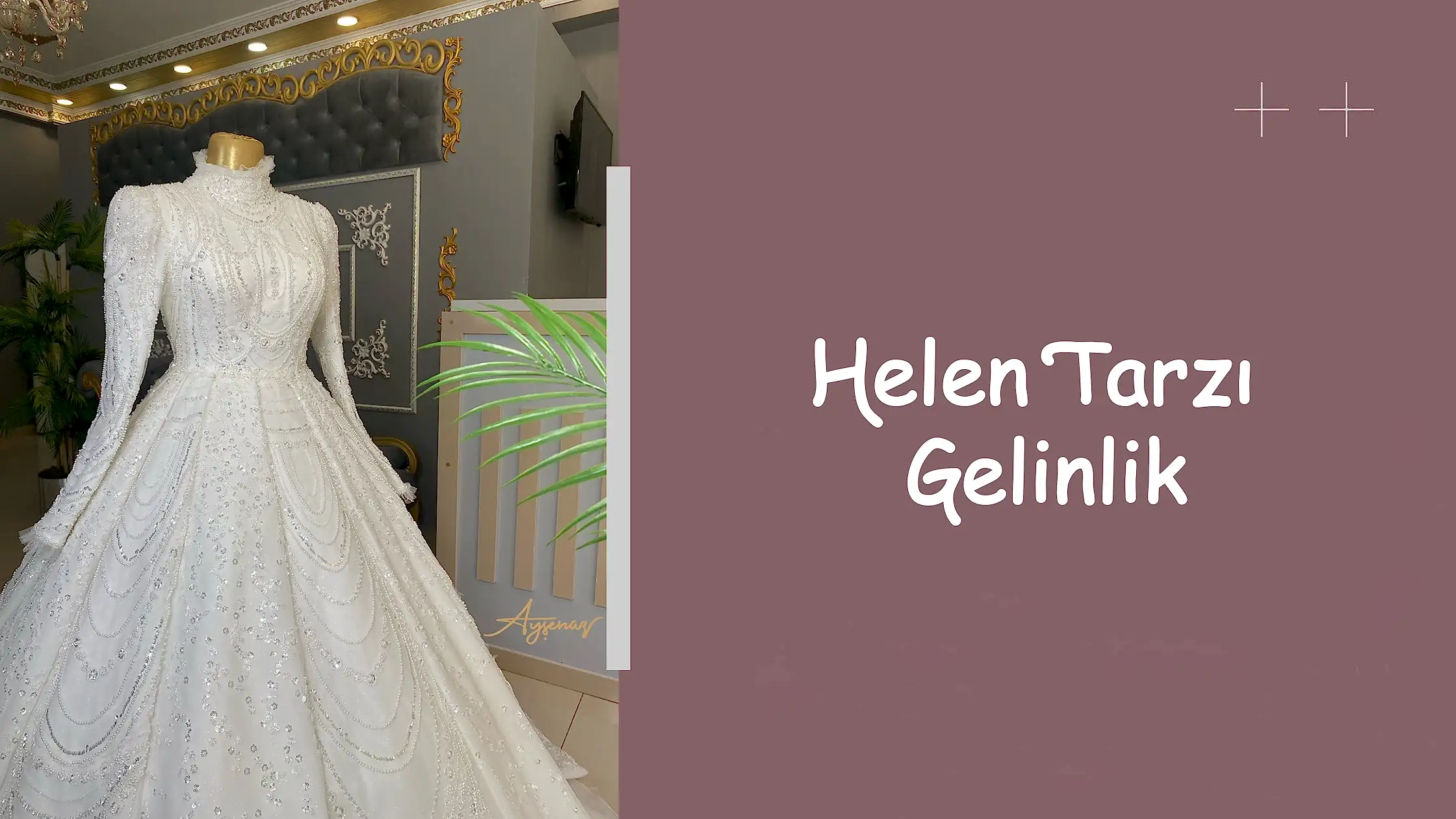 Helen Tarzı Gelinlik