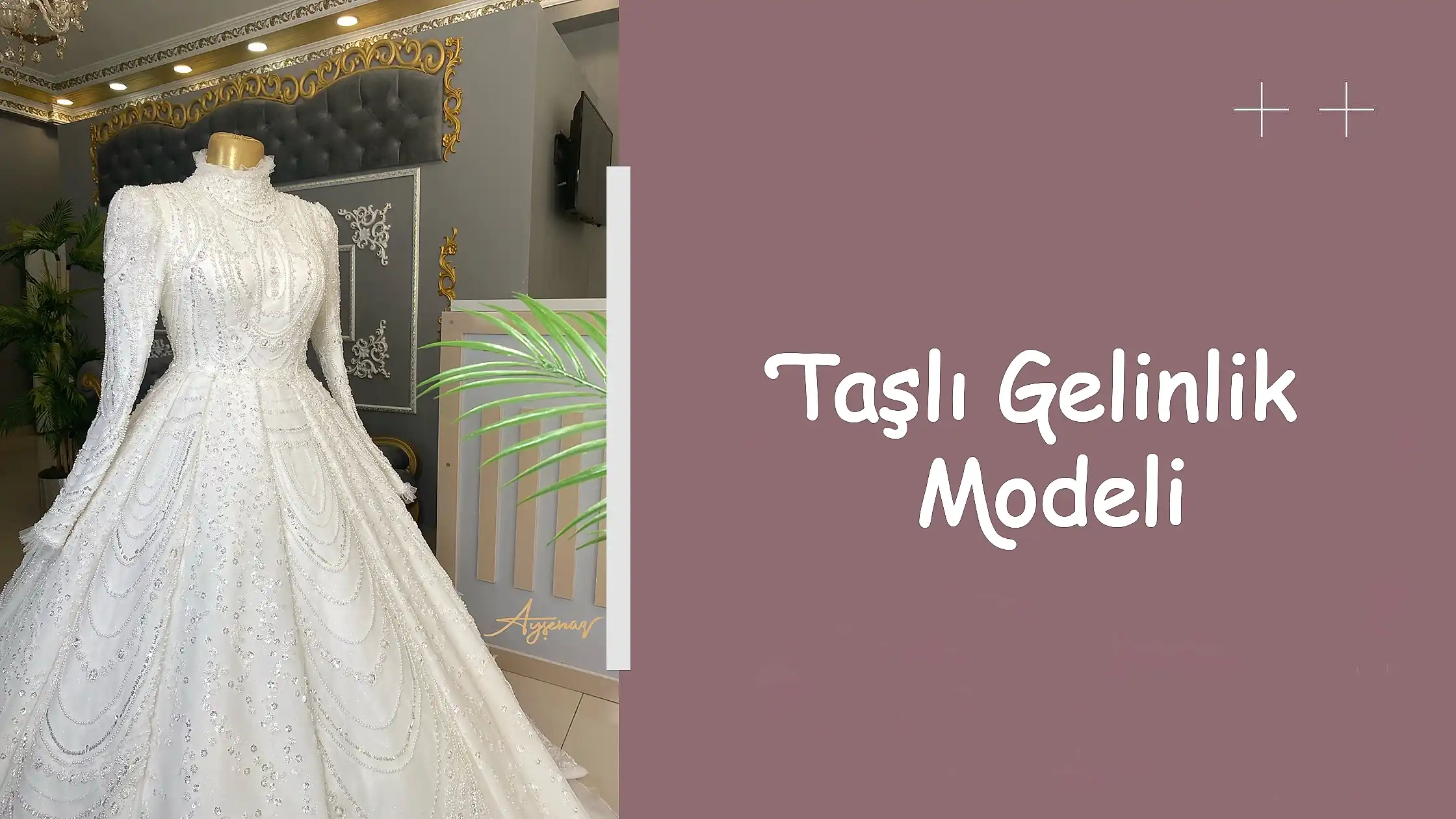 Taşlı Gelinlik Modeli