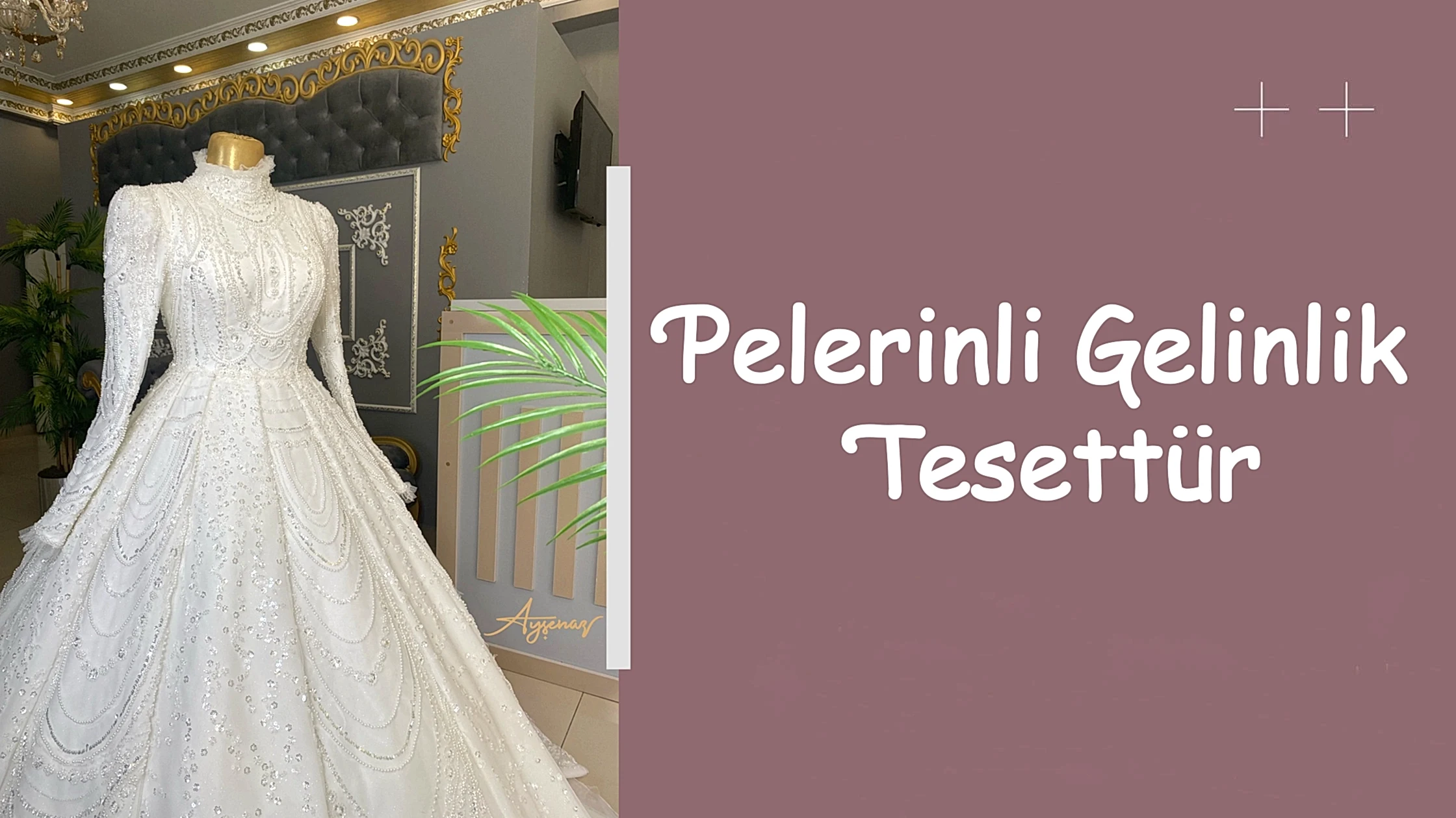 Pelerinli Gelinlik Tesettür