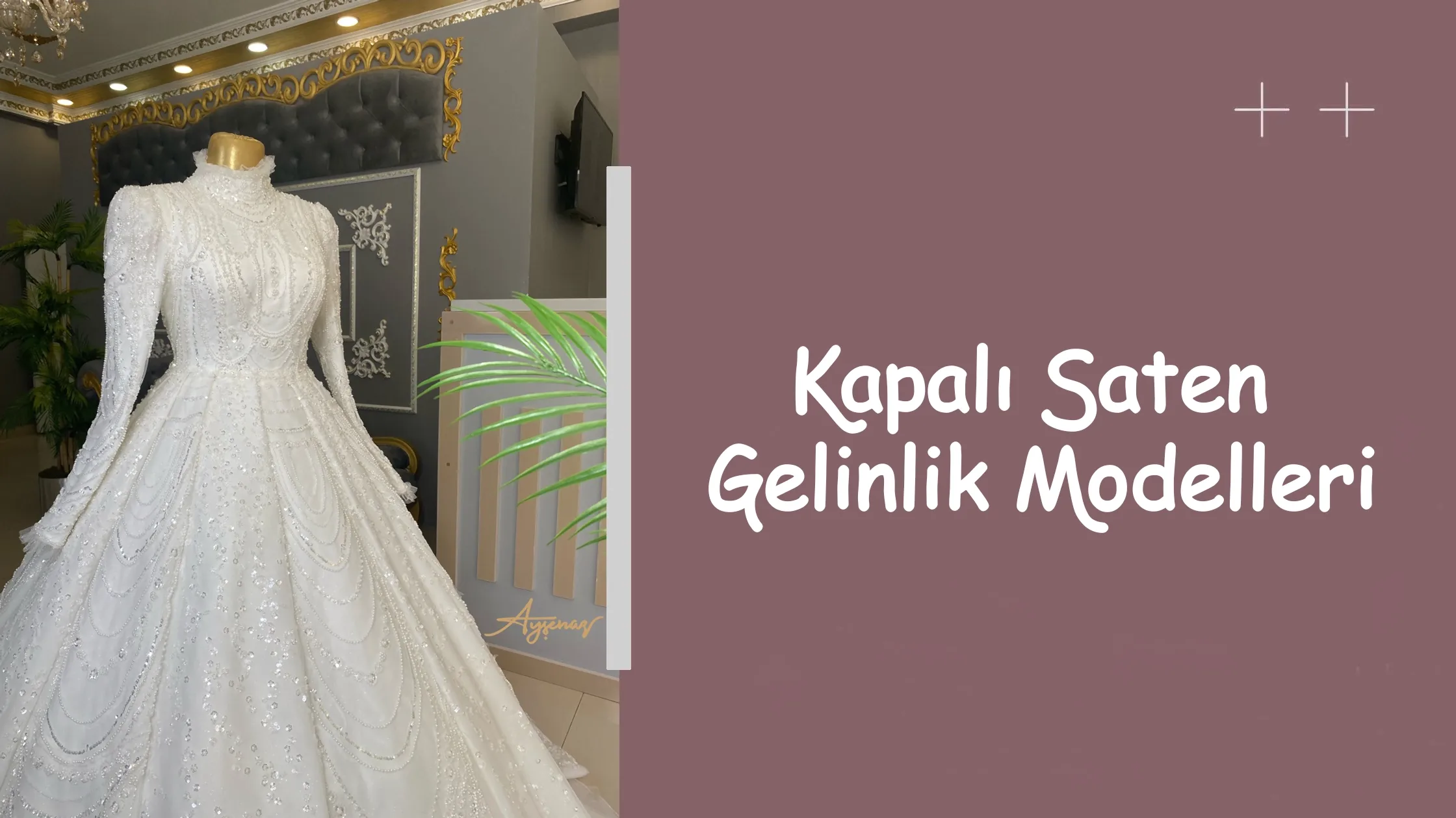 Kapalı Saten Gelinlik Modelleri