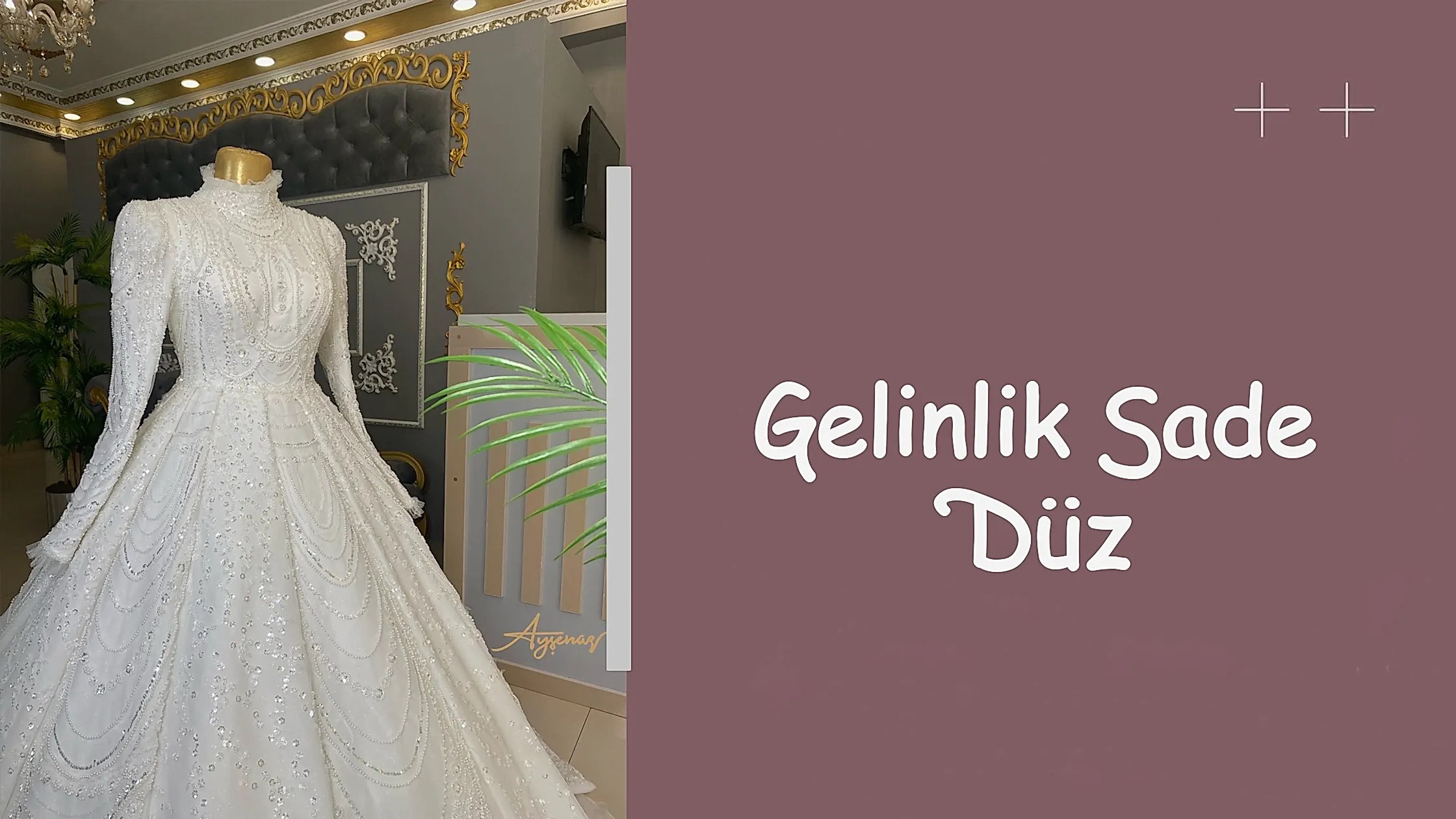 Gelinlik Sade Düz