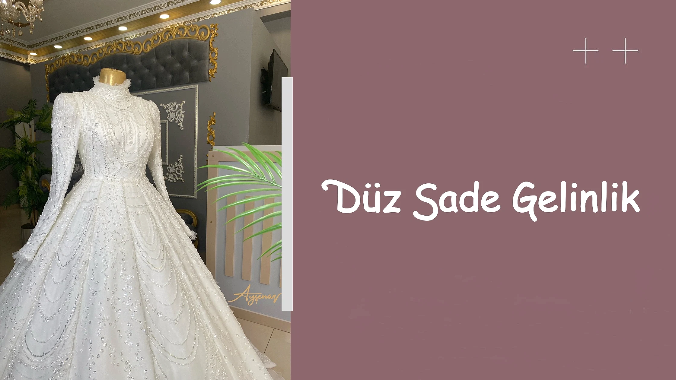 Düz Sade Gelinlik
