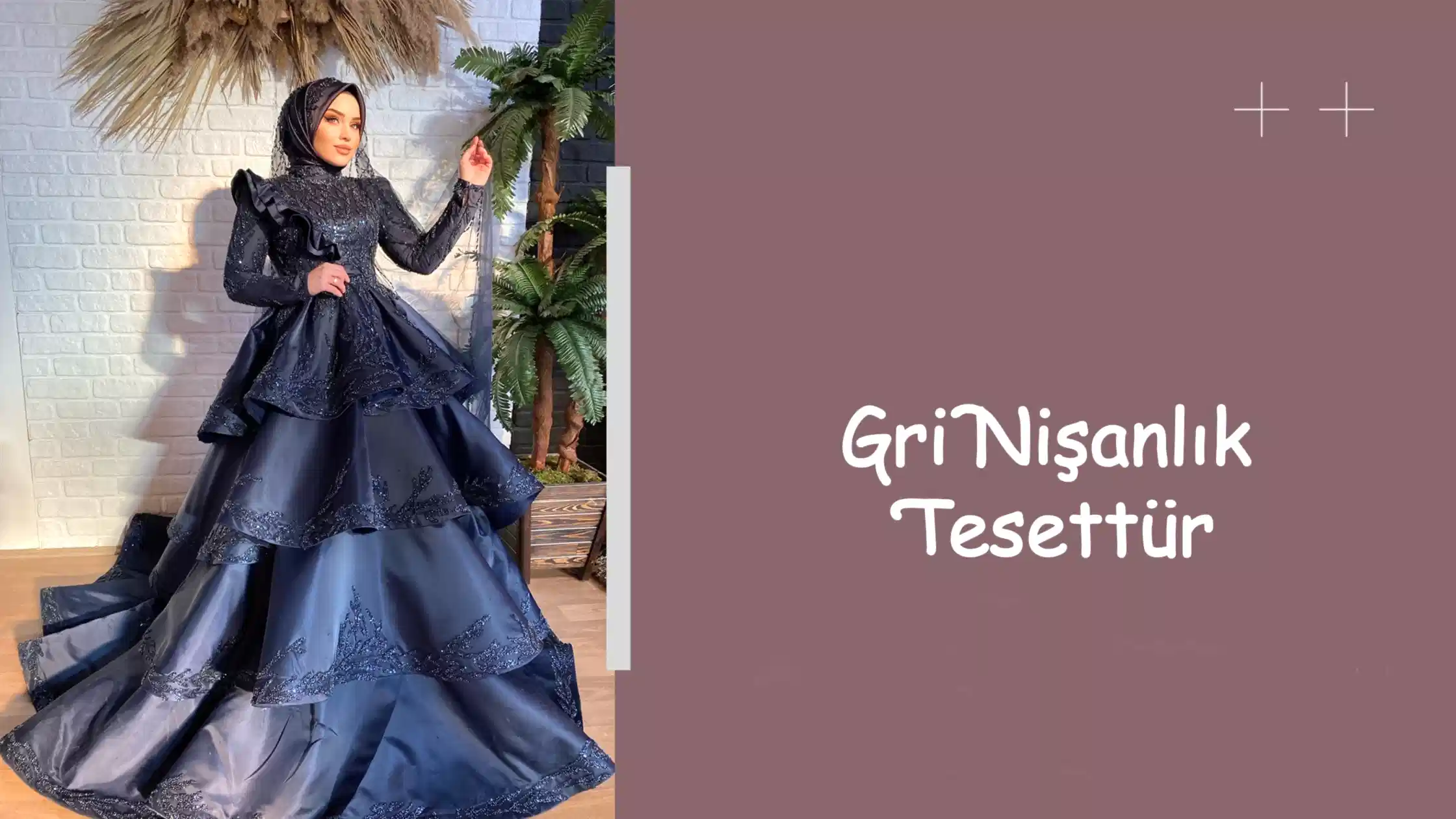 Gri Nişanlık Tesettür